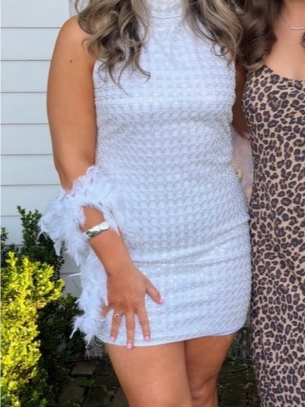 REVOLVE White Textured Mini Dress